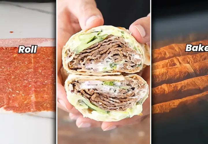 Przygotowanie pysznego kebab na cienkim: od mielonego mięsa, przez soczyste zawinięcie, aż po pieczenie w piekarniku.