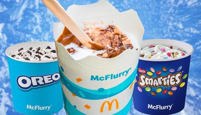 Trzy McFlurry: Oreo, karmelowe z kawałkami batonika i Smarties. Idealne na zimowe popołudnie.