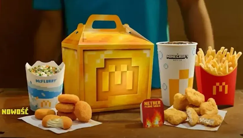 Zestaw z Minecrafta: 20 nuggetsów, frytki, napój i McFlurry. Zastanawiasz się, ile kosztuje 20 nuggetsów w McDonald's? Sprawdź cenę tej nowości!
