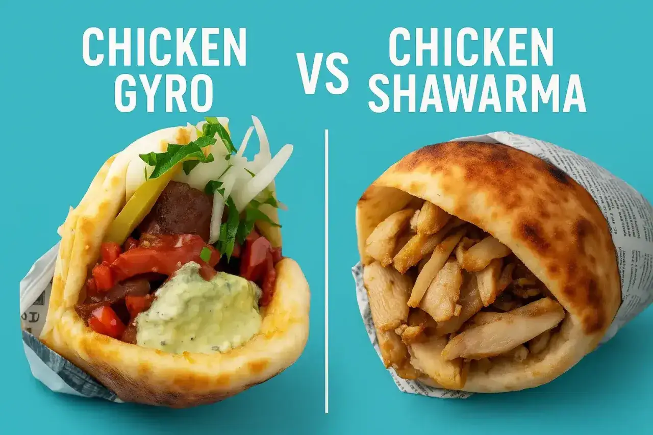 Dwa rodzaje kurczaka w picie: grecki gyro i bliskowschodni shawarma. Zastanawiasz się, skąd pochodzi kebab?
